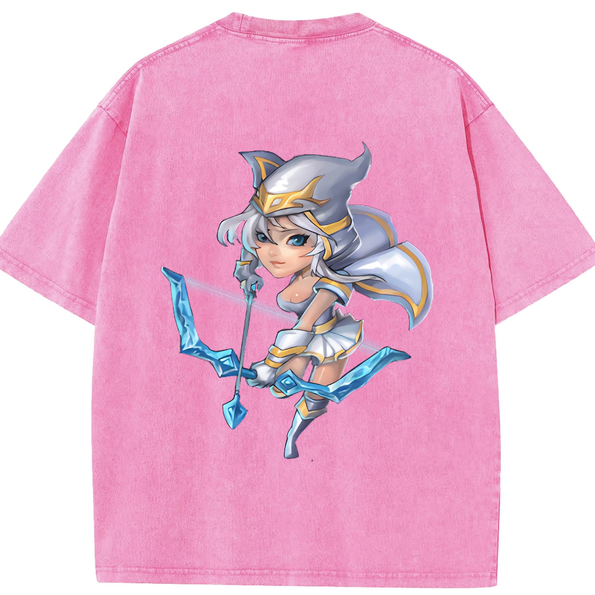 リーグ・オブ・レジェンド League of Legends LOL 綿100% ヴィンテージ風 半袖Tシャツ（背面プリント）